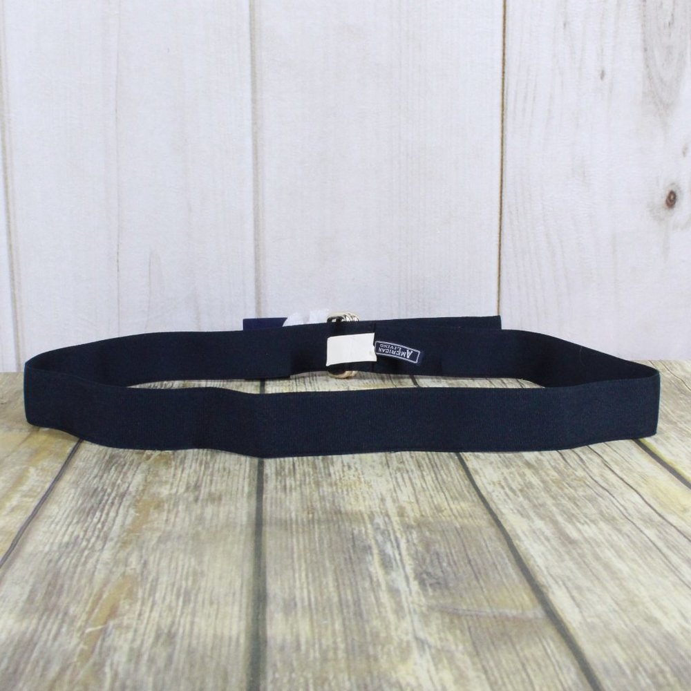 NWT American Living Blue Nylon Fabric Belt with Embroidered Eagle Flag Size L/XL - Picture 7 of 9